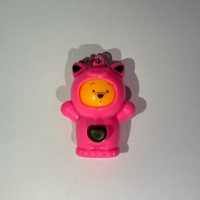 Breloc figurina cu schimbare a fetei, Cartoon Face, 4 cm, roz, Vivo, FIGURINA-PINK